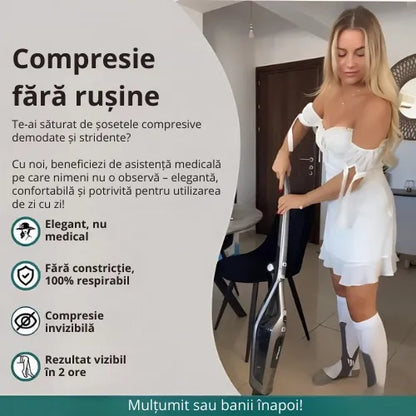 Zenstride® Șosete de compresie respirabile pentru picioare și tălpi fără durere